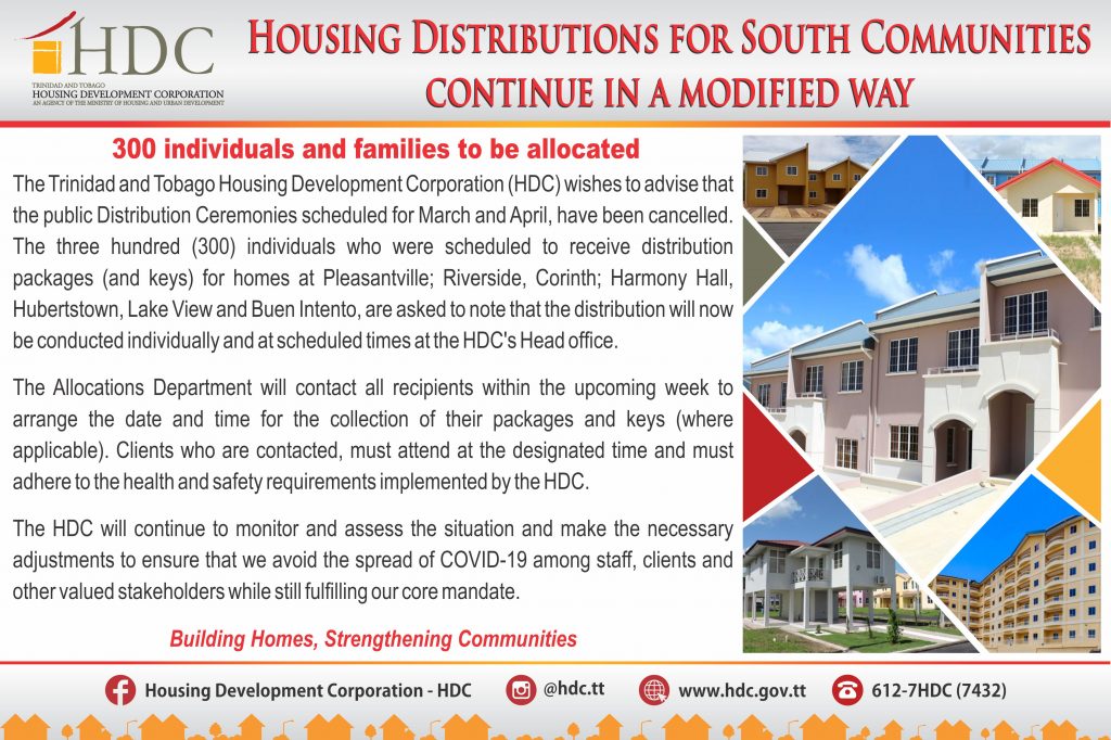 HDC Housing Distributions For South Communities Continue in a