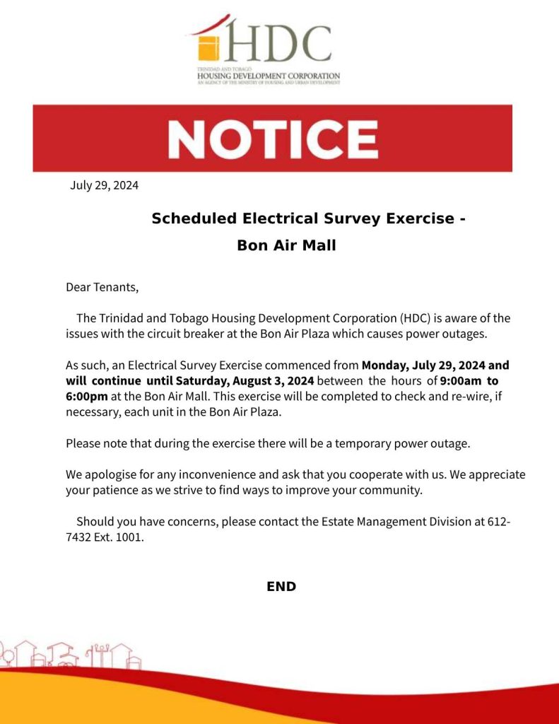 Scheduled Electrical Survey Exercise Bon Air Mall